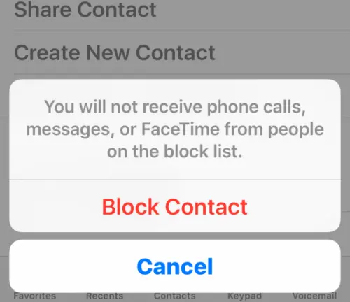iPhone ne reçoit pas de SMS - vérifiez les contacts bloqués
