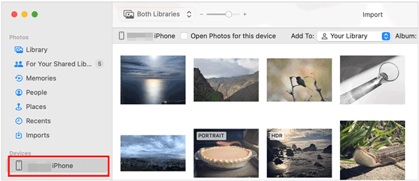 import pictures from iphone to macbook