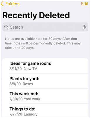 Como recuperar notas apagadas no iPhone usando o aplicativo Notas