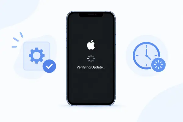 El iPhone se queda atascado en la verificación de la actualización.
