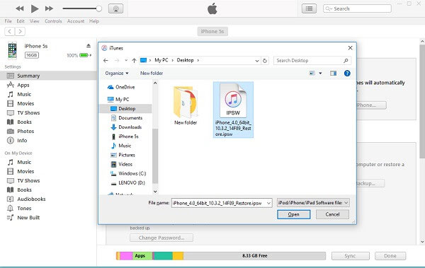 Fazer downgrade do IOS a partir do IPSW