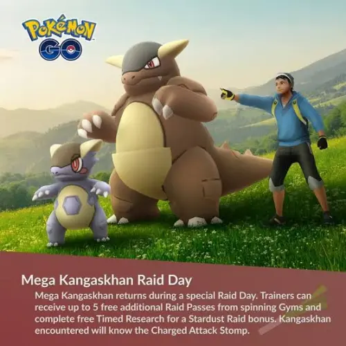 catch kangaskhan during special events and raids