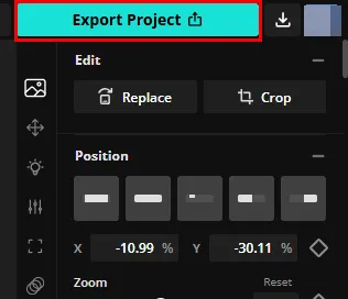 Exporte o vídeo após adicionar a marca d'água.