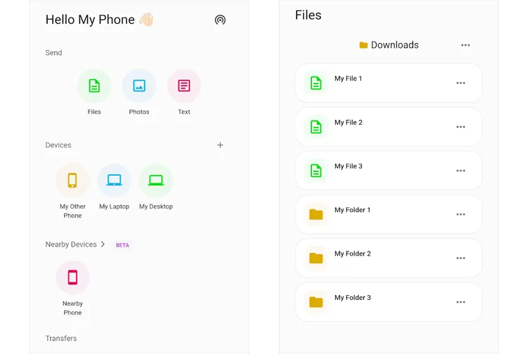 開啟 Landrop 即可在安卓裝置上接收歌曲