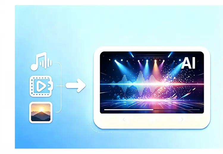 combine music with ai visuals