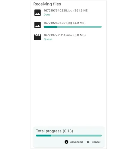 recibir fotos en android