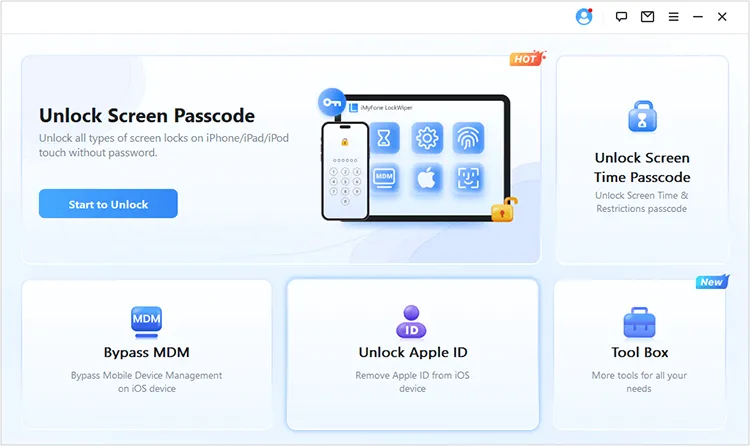 choose the unlock apple id module
