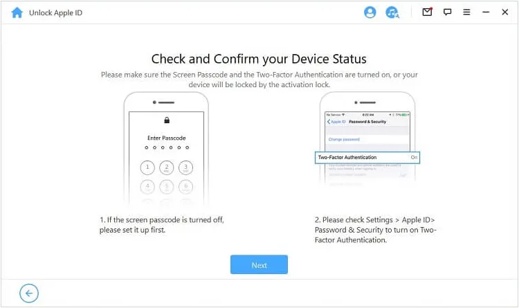 set up passcode