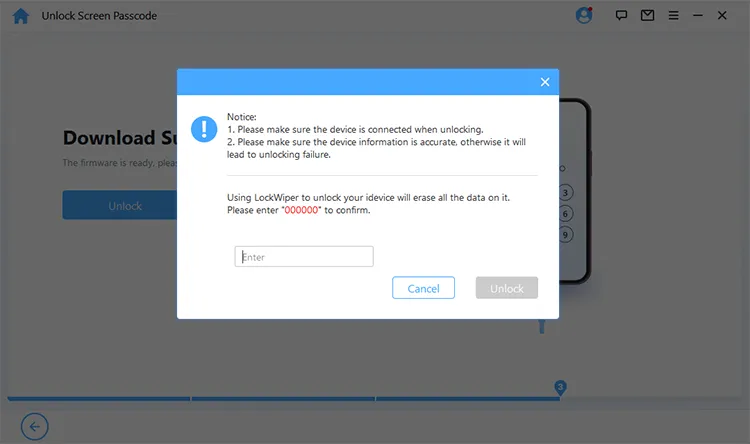 confirm it and unlock your ios device