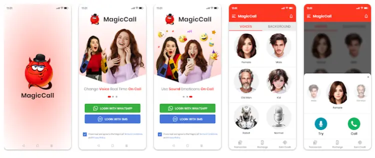 Magiccall changeur de voix en temps réel pour iPhone et Android