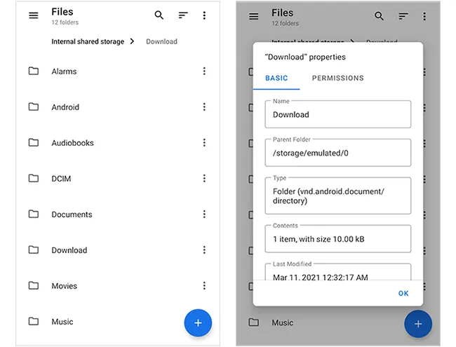 gestionnaire de fichiers matériels pour appareils Android