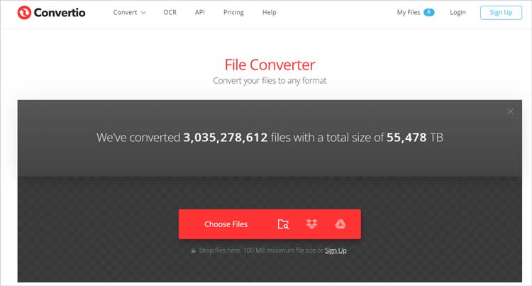 convert mov to mp3 with convertio