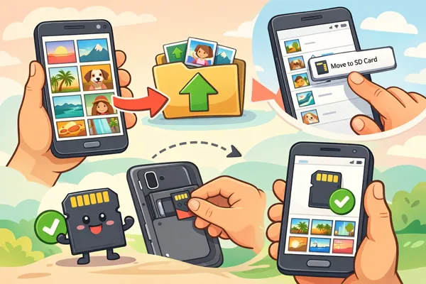 Wie verschiebt man Fotos auf die SD-Karte auf Android?