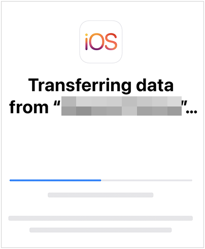 be patient to wait for the transfer process
