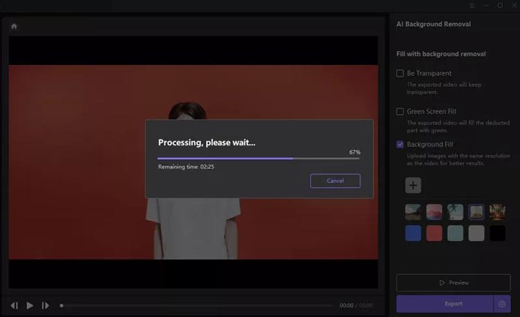 repalce background and export