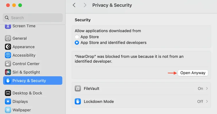 Configurar o Neardrop no Mac
