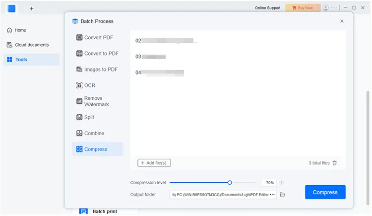 compress pdf files
