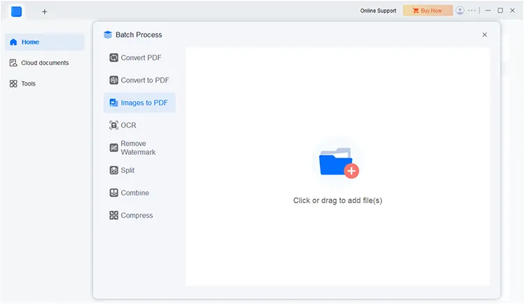 convert images to pdf