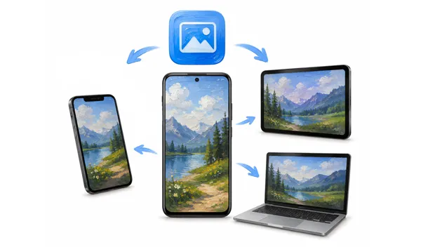 application de transfert de photos pour Android