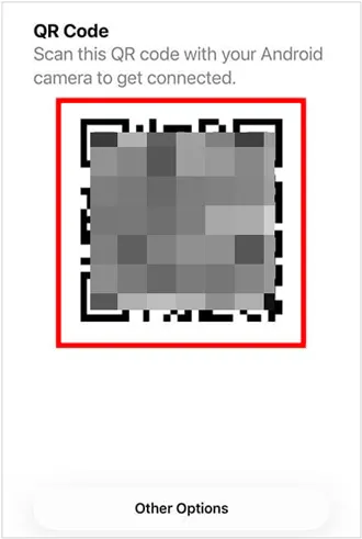 Utilice un dispositivo Android para escanear el código QR.