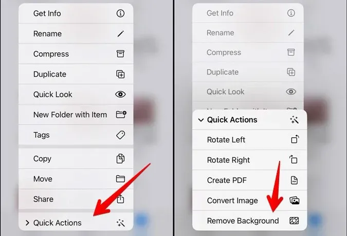 Remover o fundo de uma foto no iPhone com ações rápidas
