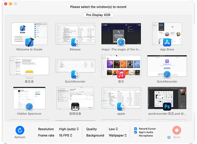 grabar la pantalla de mac con quickrecorder