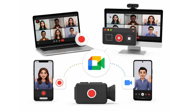 录制 Google Meet 会议