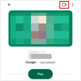 使用Google玩遊戲進行螢幕錄製