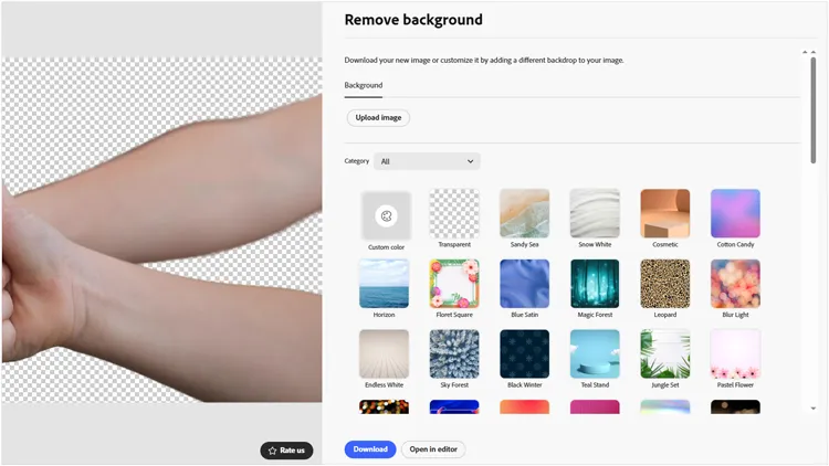 Use o Adobe Express para remover o fundo das imagens.