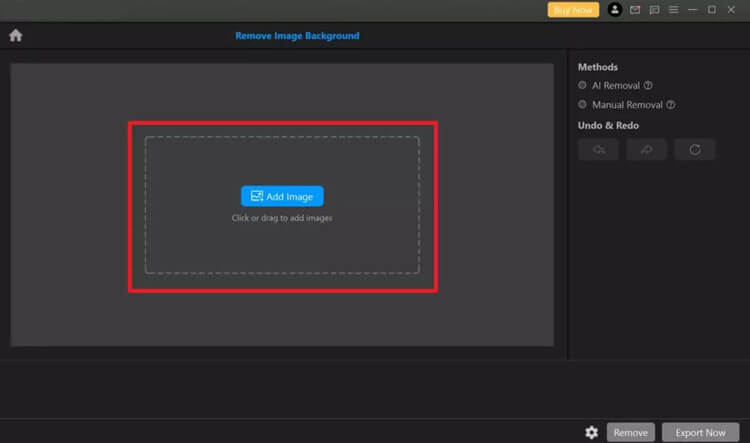 upload image to remove image background