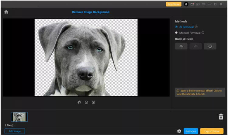 preview edited image with ai removal