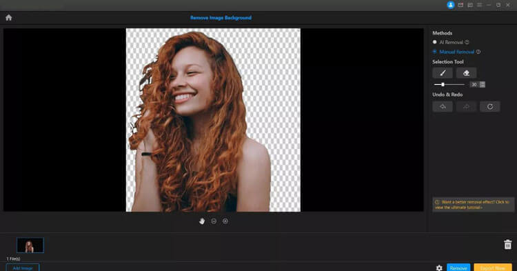 remove image background with manual removal