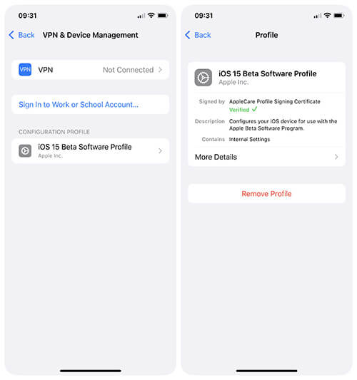 Fazer downgrade do iOS sem computador/iTunes