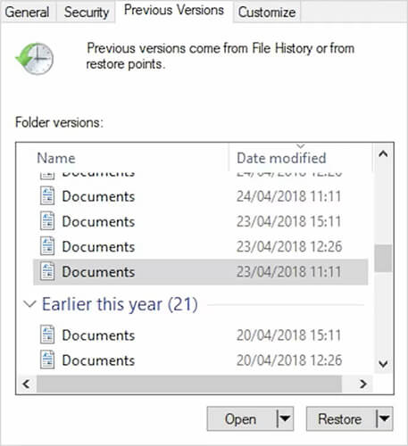 SSD-Datenwiederherstellung über den Windows-Dateiversionsverlauf