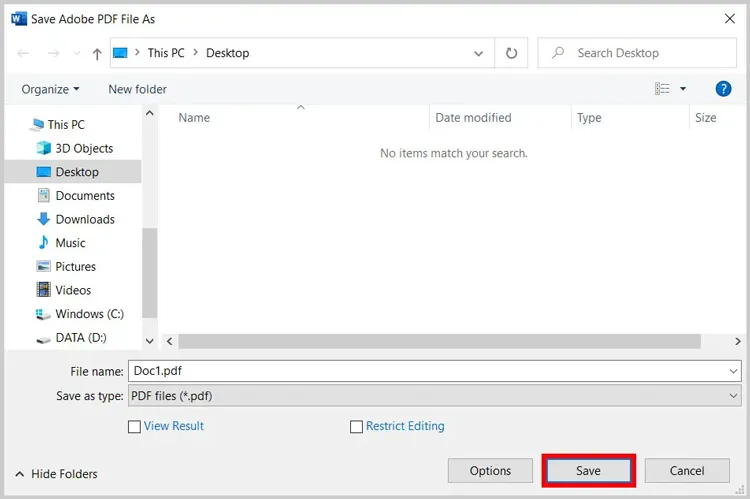 Guarda el archivo como PDF después de editarlo.
