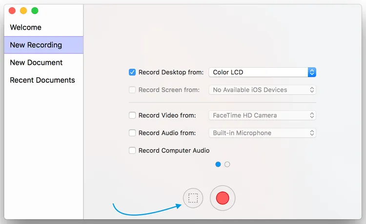 Utilice el software Screenflow en Mac