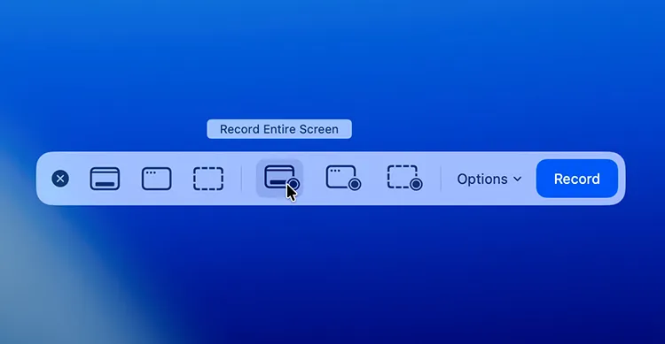 Grabar la pantalla en Mac con la aplicación de captura de pantalla