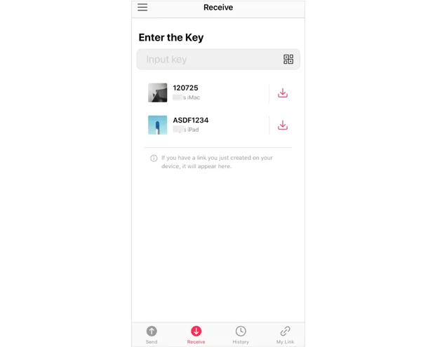 recibir archivos en iphone