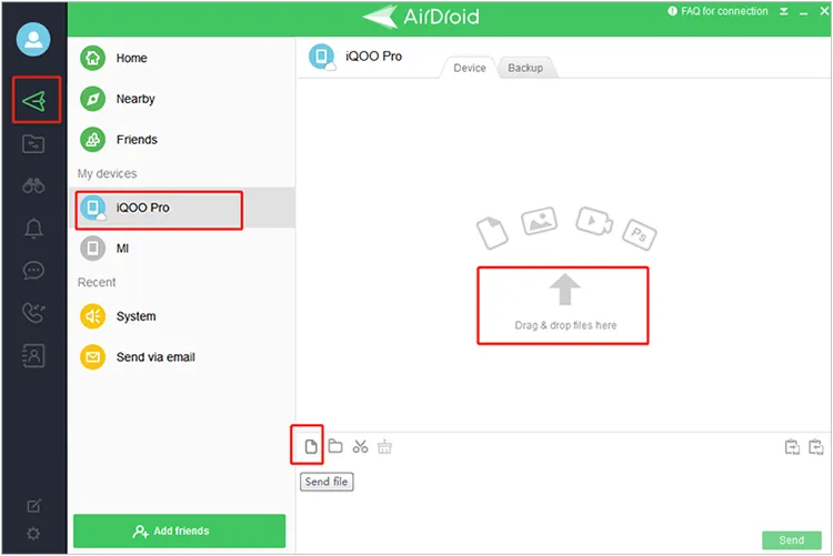inviare file dal PC ad Android con AirDroid