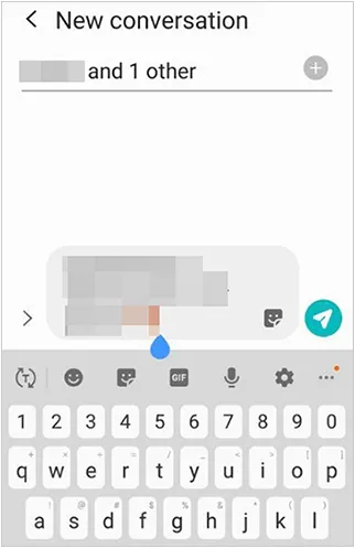 enviar uma mensagem de texto em grupo no telefone Android