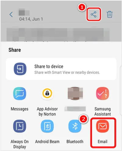 print android messages with email