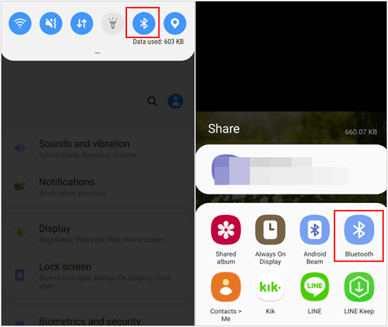 transfer files from android to android via bluetooth