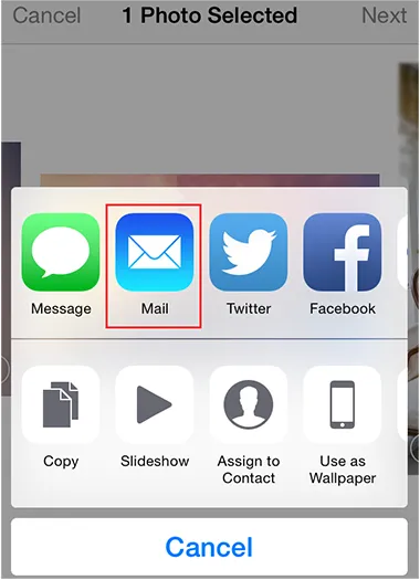 send photos from iphone to laptop with email