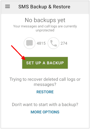 print messages on android with sms backup and restore