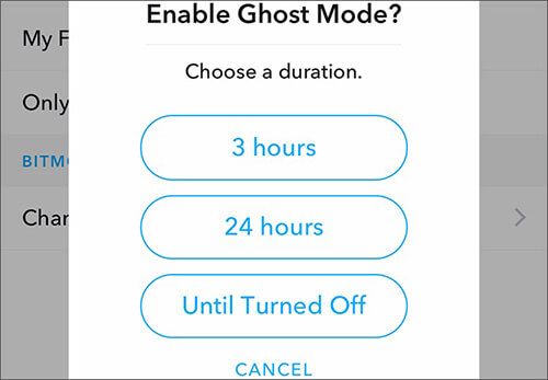 Comment désactiver la géolocalisation Snapchat en mode fantôme ?