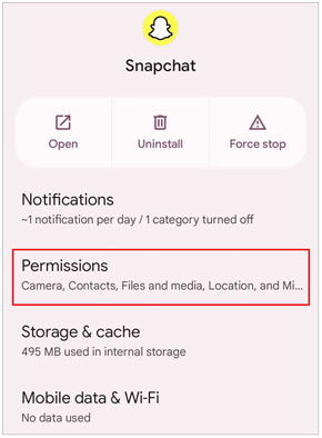Comment désactiver la localisation Snapchat dans les paramètres Android ?