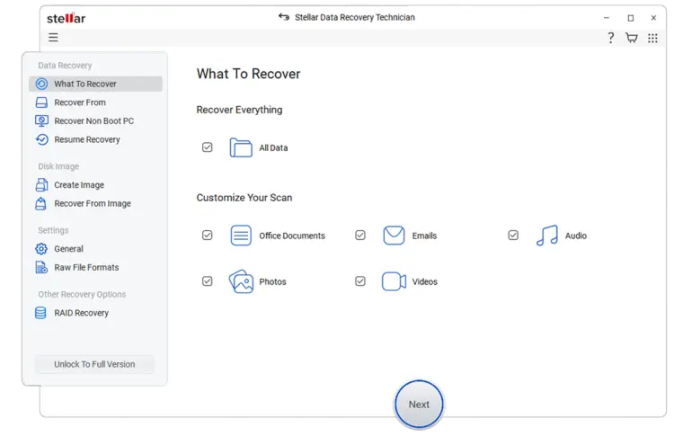 Melhor software de recuperação de dados de disco rígido - Stellar Data Recovery