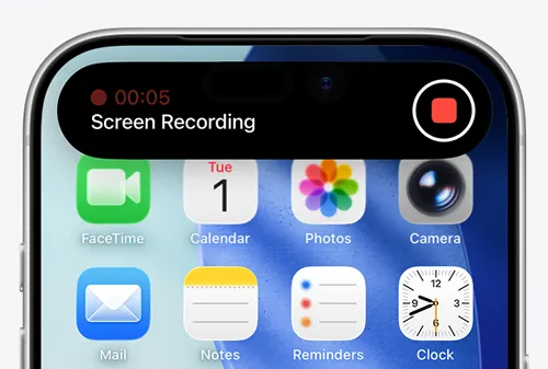 录制完成后停止录制,然后将视频保存到 iPhone。