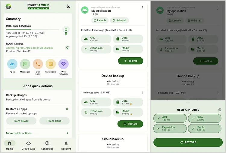 Aplicación de copia de seguridad para teléfonos Android: copia de seguridad rápida
