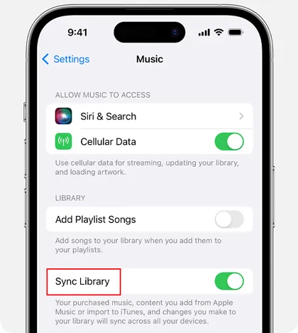 sync music library from iphone to mac